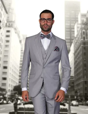 STEVENZ 3 PC GRAY EXTRA LONG MODERN FIT SUIT