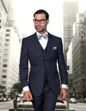 STEVENZ 3 PC NAVY EXTRA LONG MODERN FIT SUIT