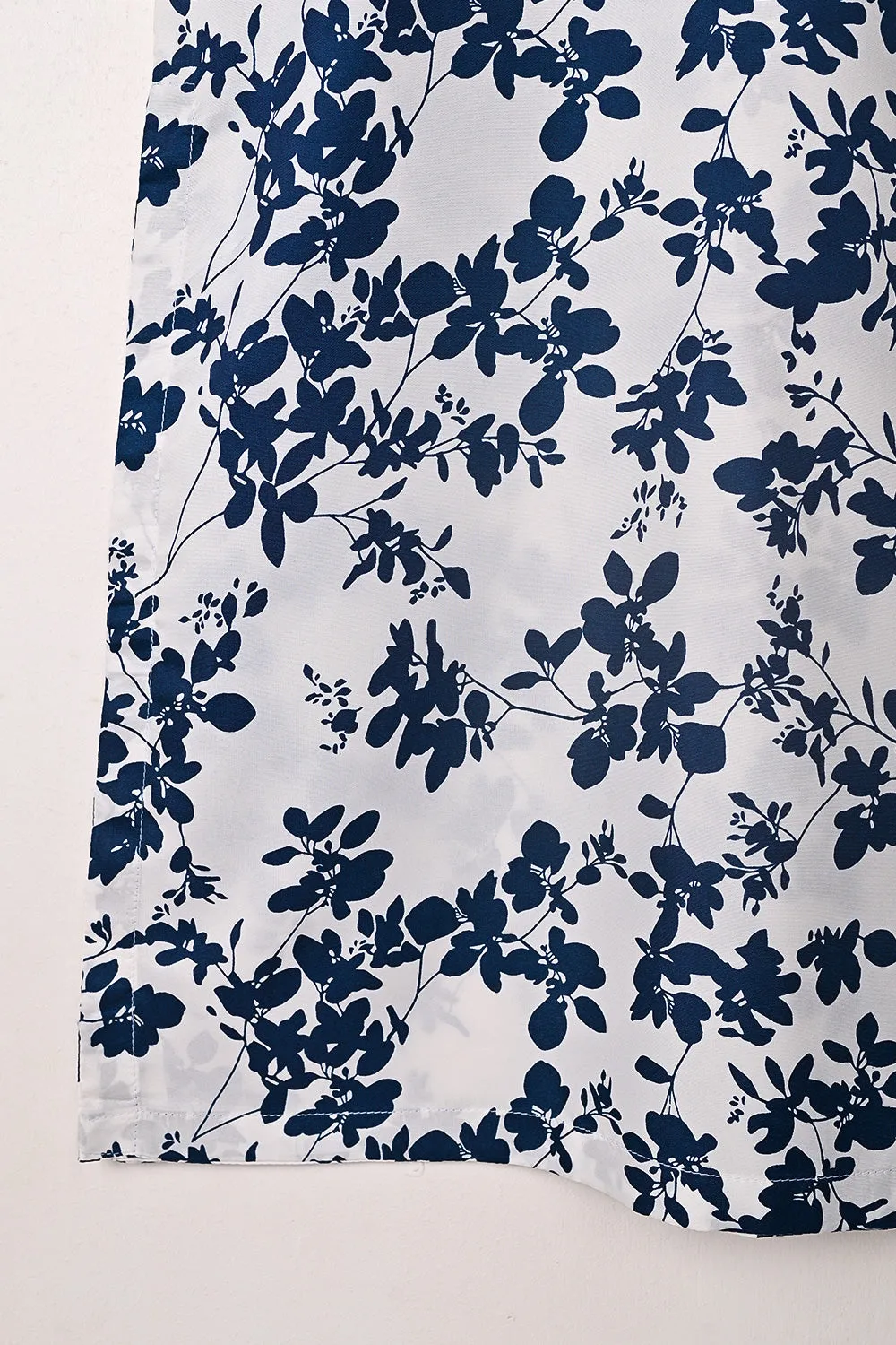 STP-252A-White  - Women 2Pc Ready to Wear Polo Cotton Digital Print Co-Ord Set