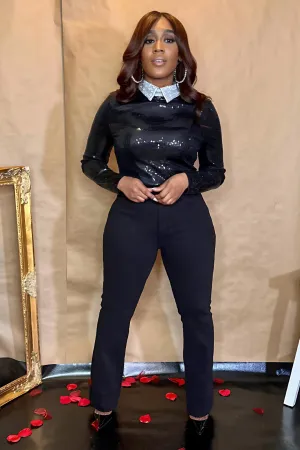 STRAIGHT LEG BLACK JEANS