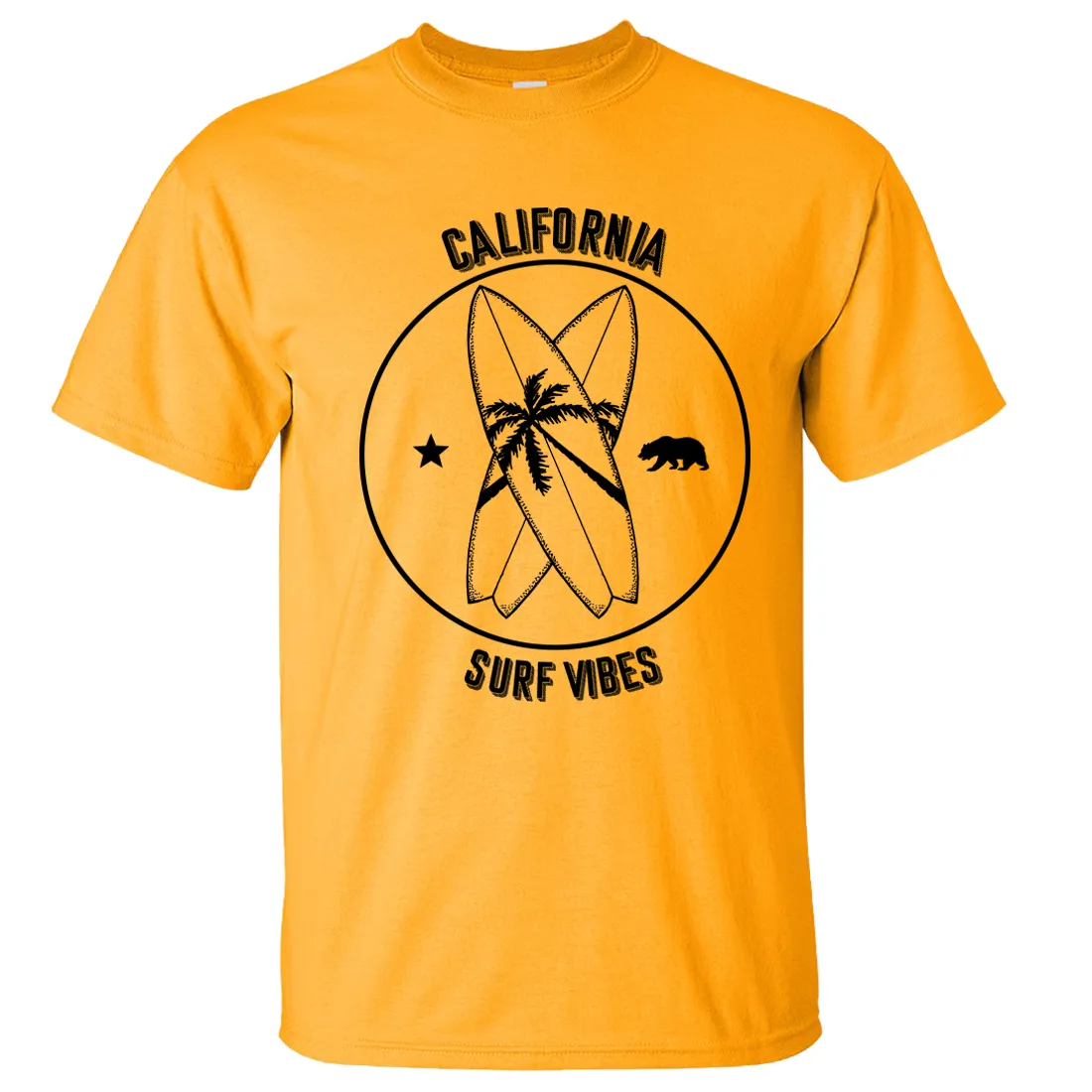 Surf Vibes Black Print Asst Colors T-shirt/tee