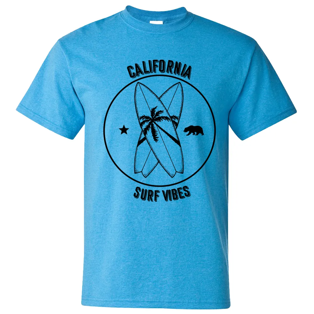 Surf Vibes Black Print Asst Colors T-shirt/tee