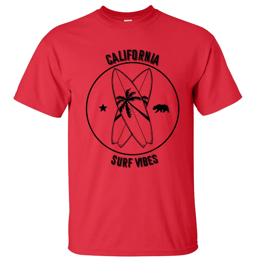 Surf Vibes Black Print Asst Colors T-shirt/tee