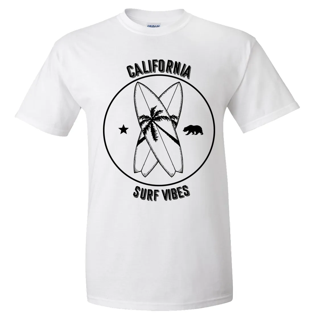 Surf Vibes Black Print Asst Colors T-shirt/tee