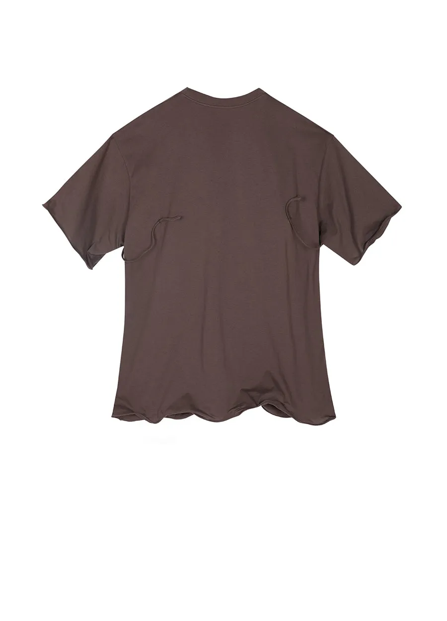 T-shirt /JNBY Drawstring Aluminum Wire Cotton T-shirt