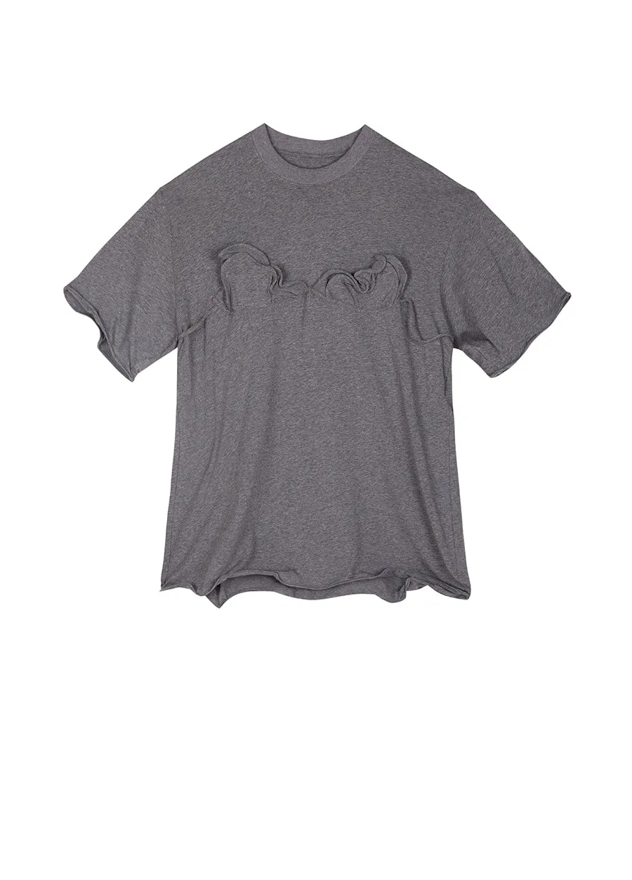 T-shirt /JNBY Drawstring Aluminum Wire Cotton T-shirt