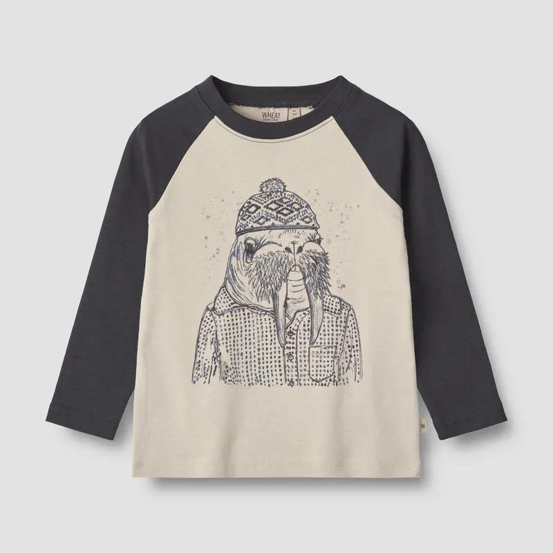 T-Shirt Walrus in Navy