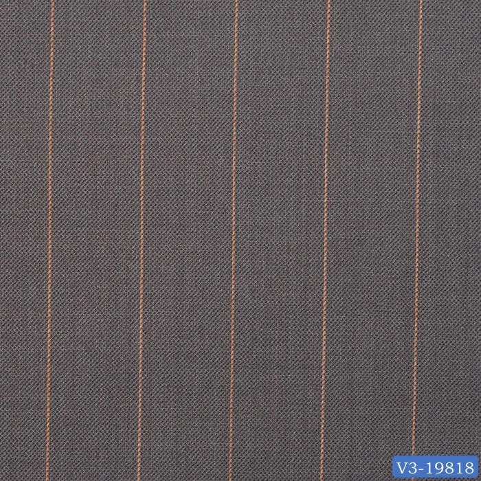 Taupe Grey with Orange Stripe Suit
