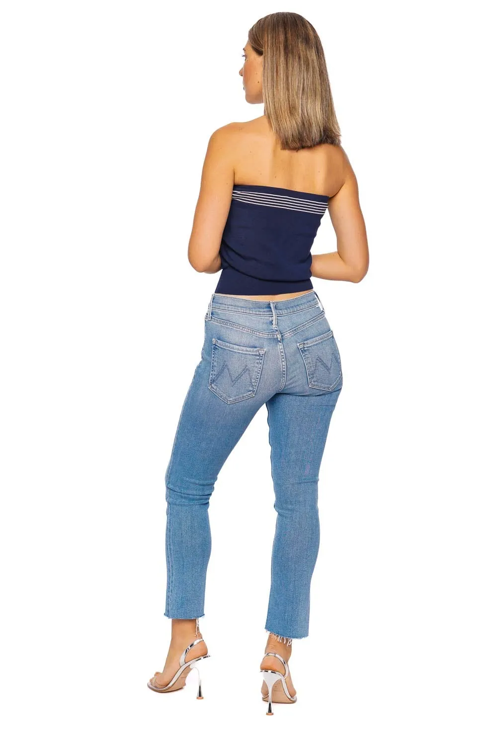 The Mid Rise Dazzler Ankle Fray Jean