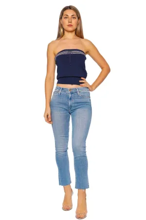 The Mid Rise Dazzler Ankle Fray Jean