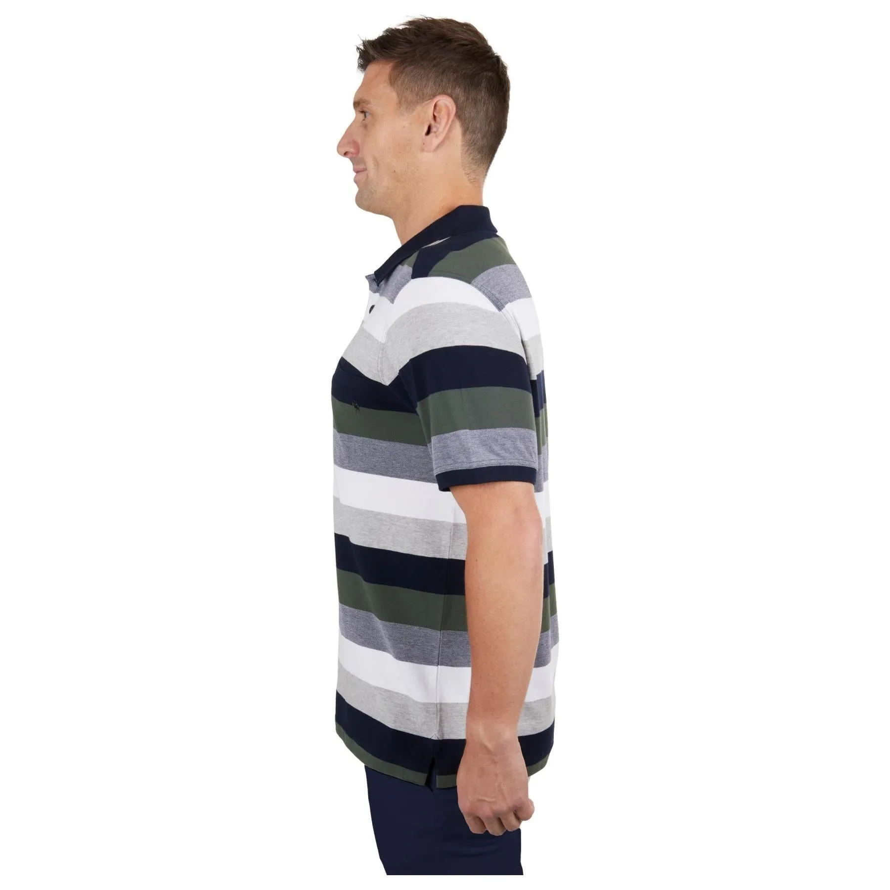 Thomas Cook Mens Zak 1 Poocket Short Sleeve Polo Colour Dark Green Navy