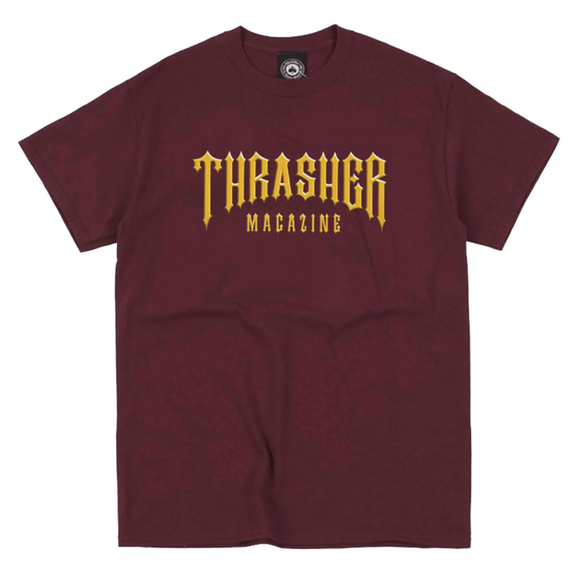 THRASHER LOW LOW LOGO T-SHIRT MAROON