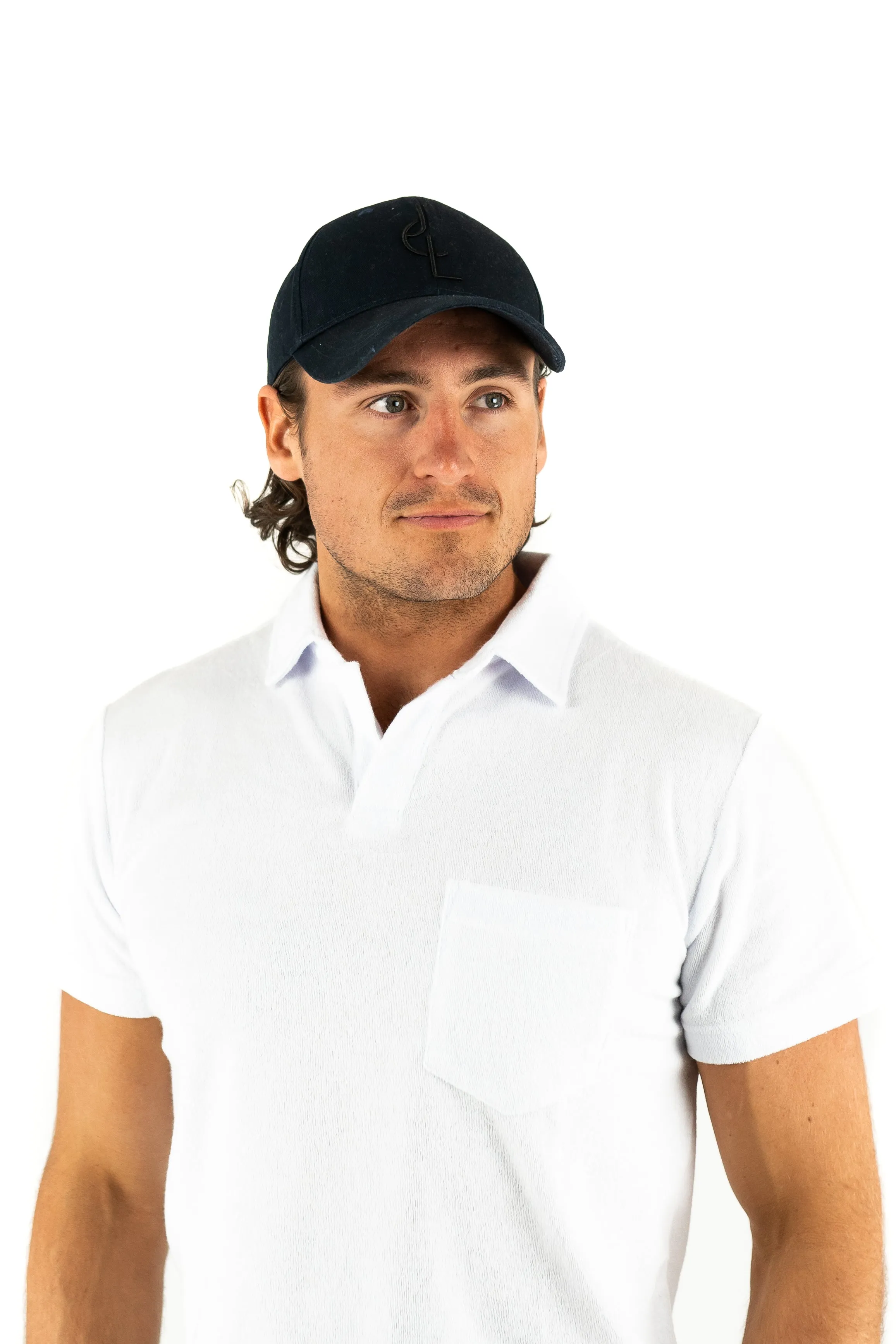 Towelling Polo White