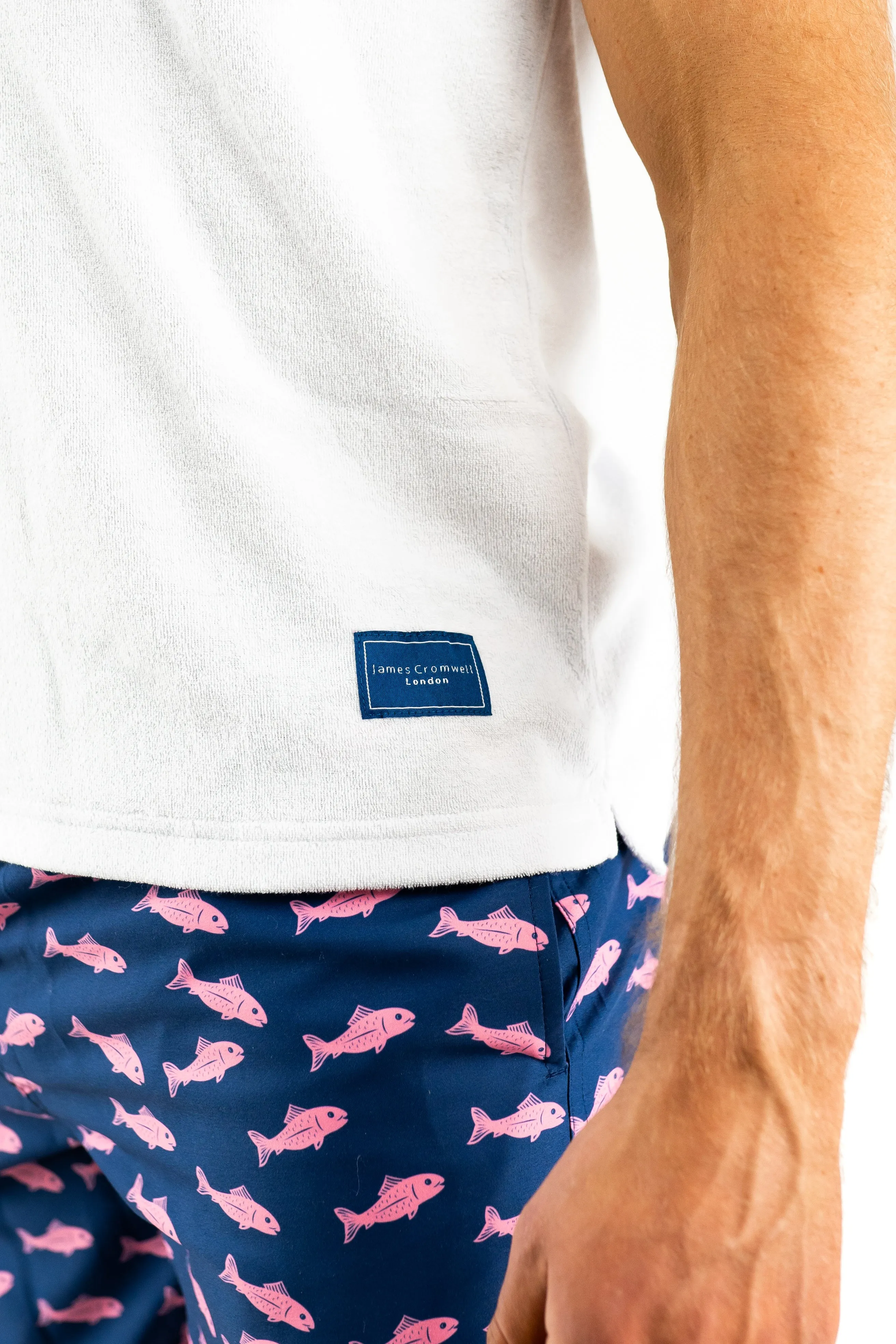 Towelling Polo White