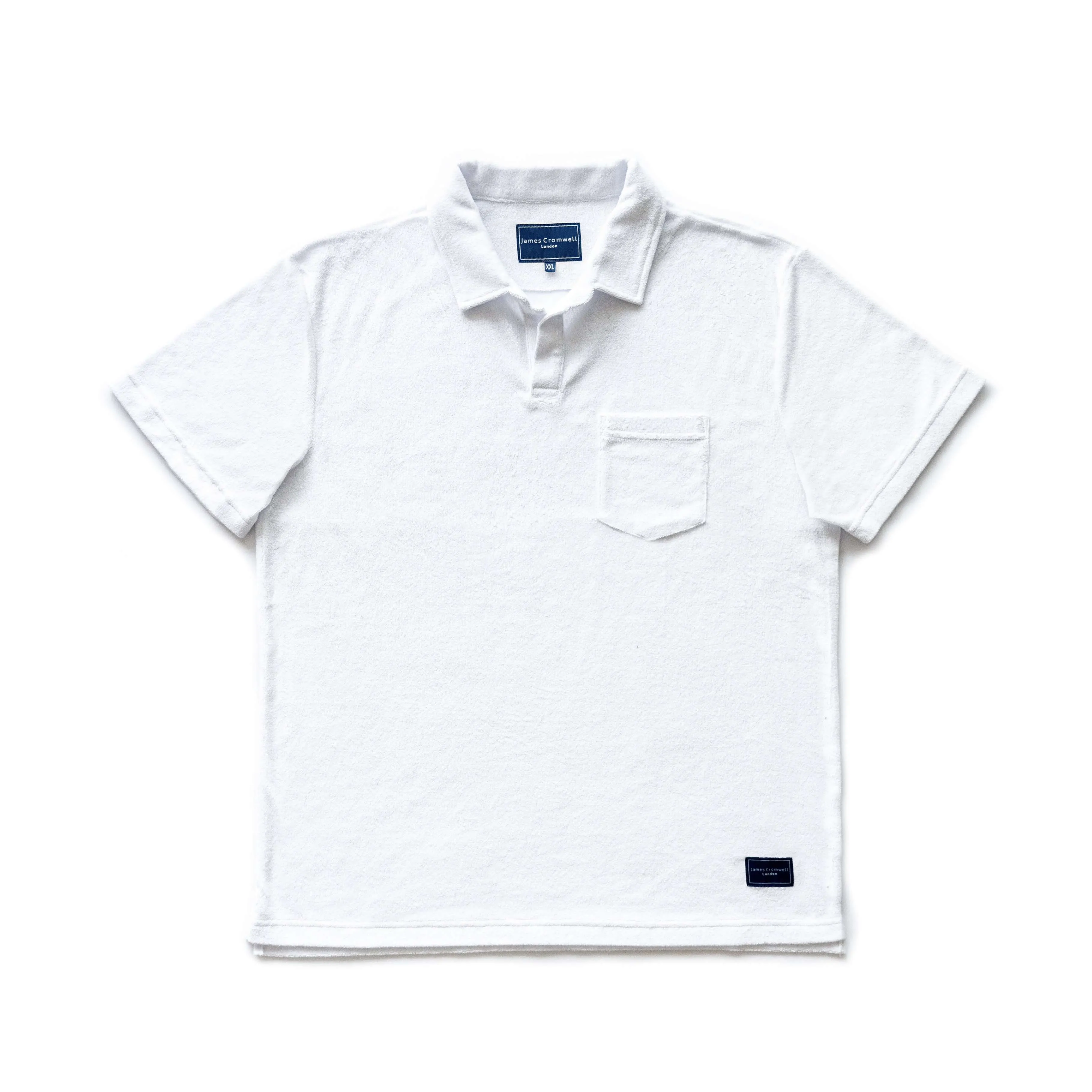 Towelling Polo White