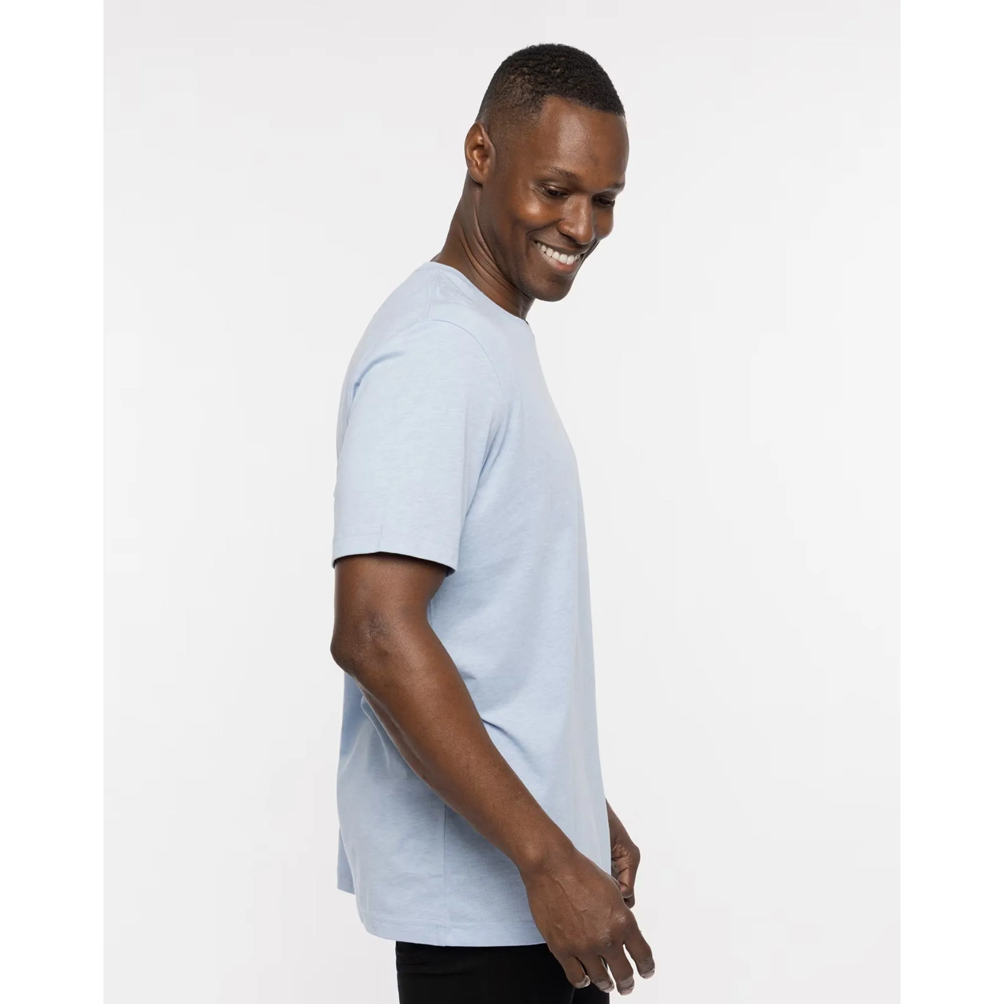 TRAVIS MATHEW MENS SALTY T-SHIRT - HEATHER BEL AIR BLUE