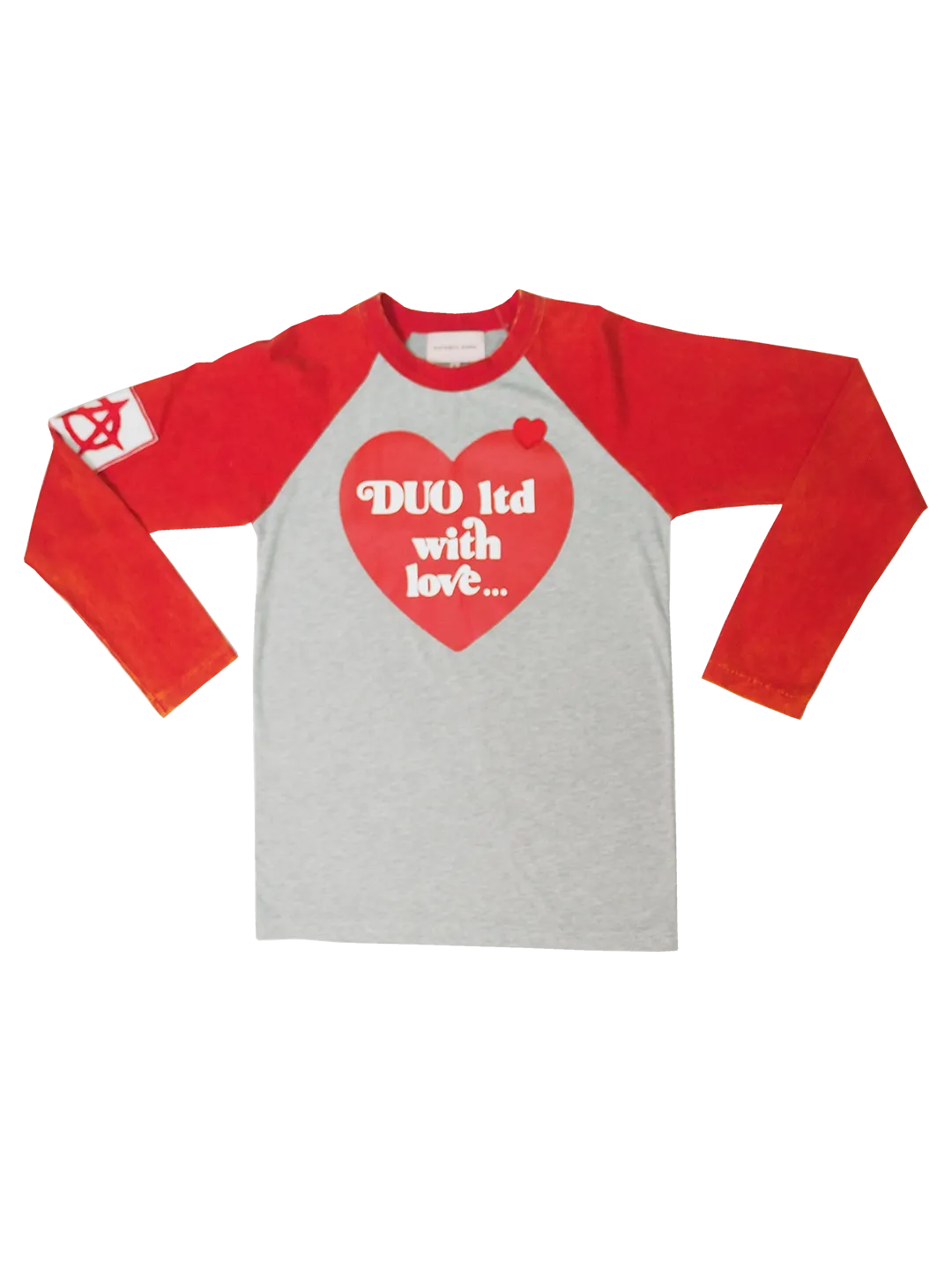 Upcycled Heart-print Reglan T-shirt