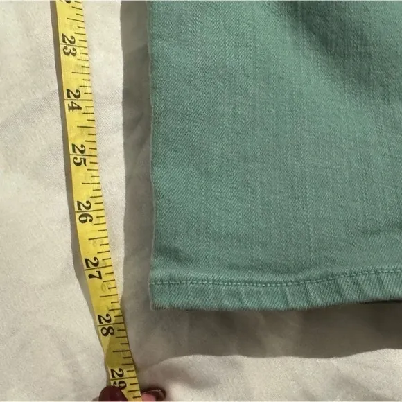 Veronica Beard Jeans Ryleigh Slim Straight High Rise Teal Size 29/8