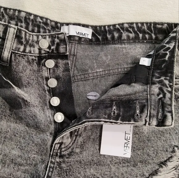 Vervet Hyde Super High Rise Mom Shorts Size L