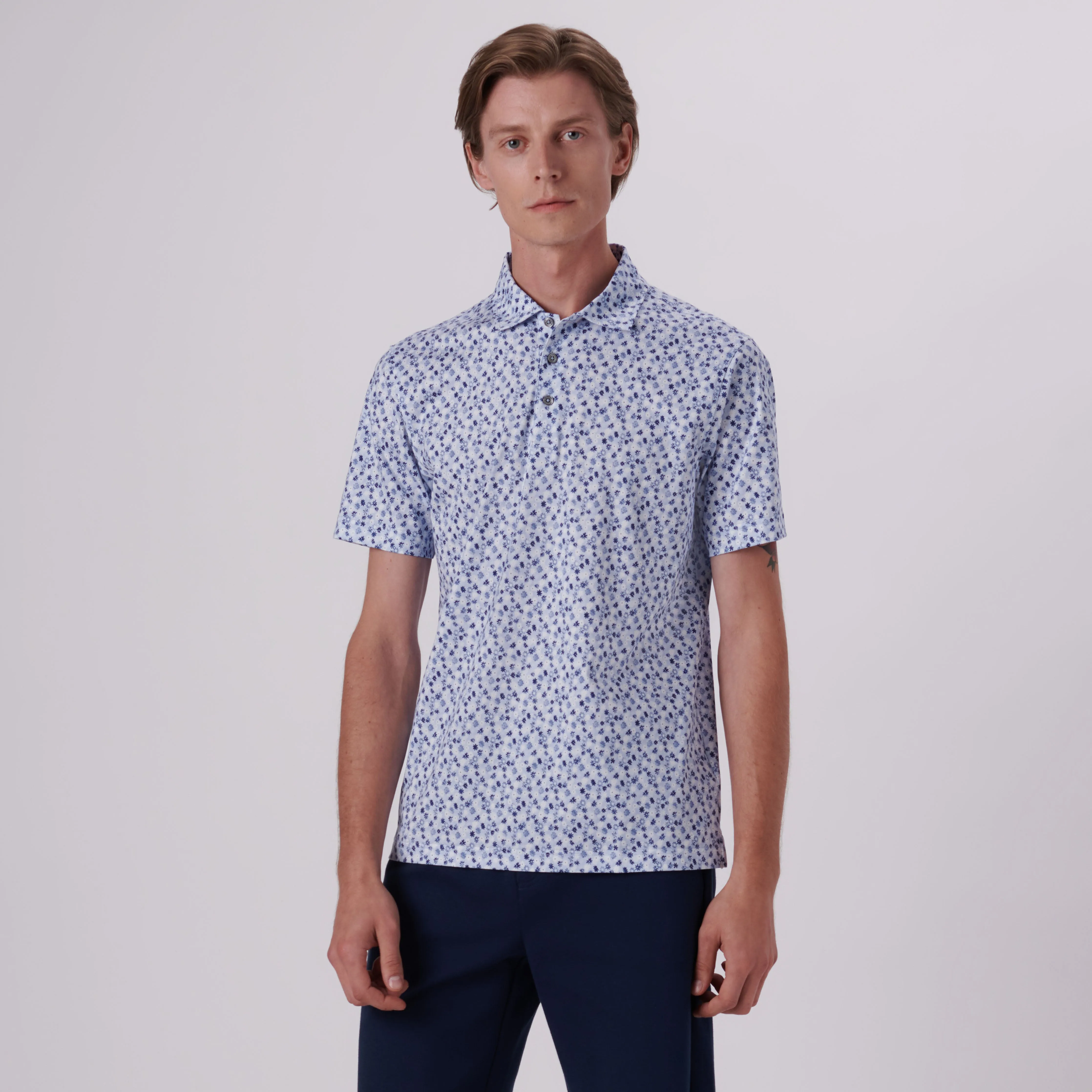 Victor Floral Print OoohCotton Polo