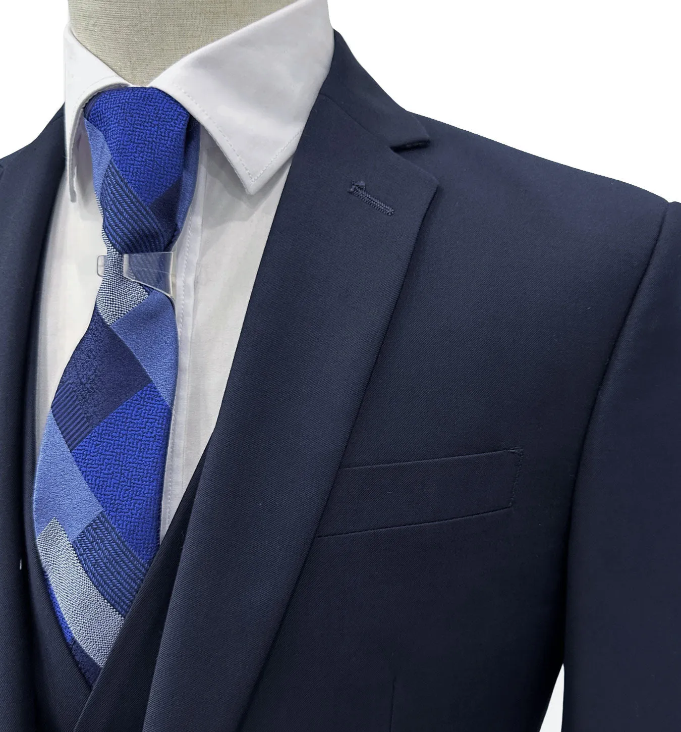 Vinci Vested Slim Fit Suit - Navy