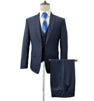 Vinci Vested Slim Fit Suit - Navy