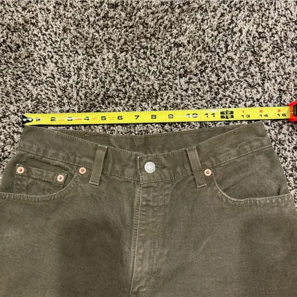 Vintage Levi 550 Green Denim Straight Leg Jeans 28”