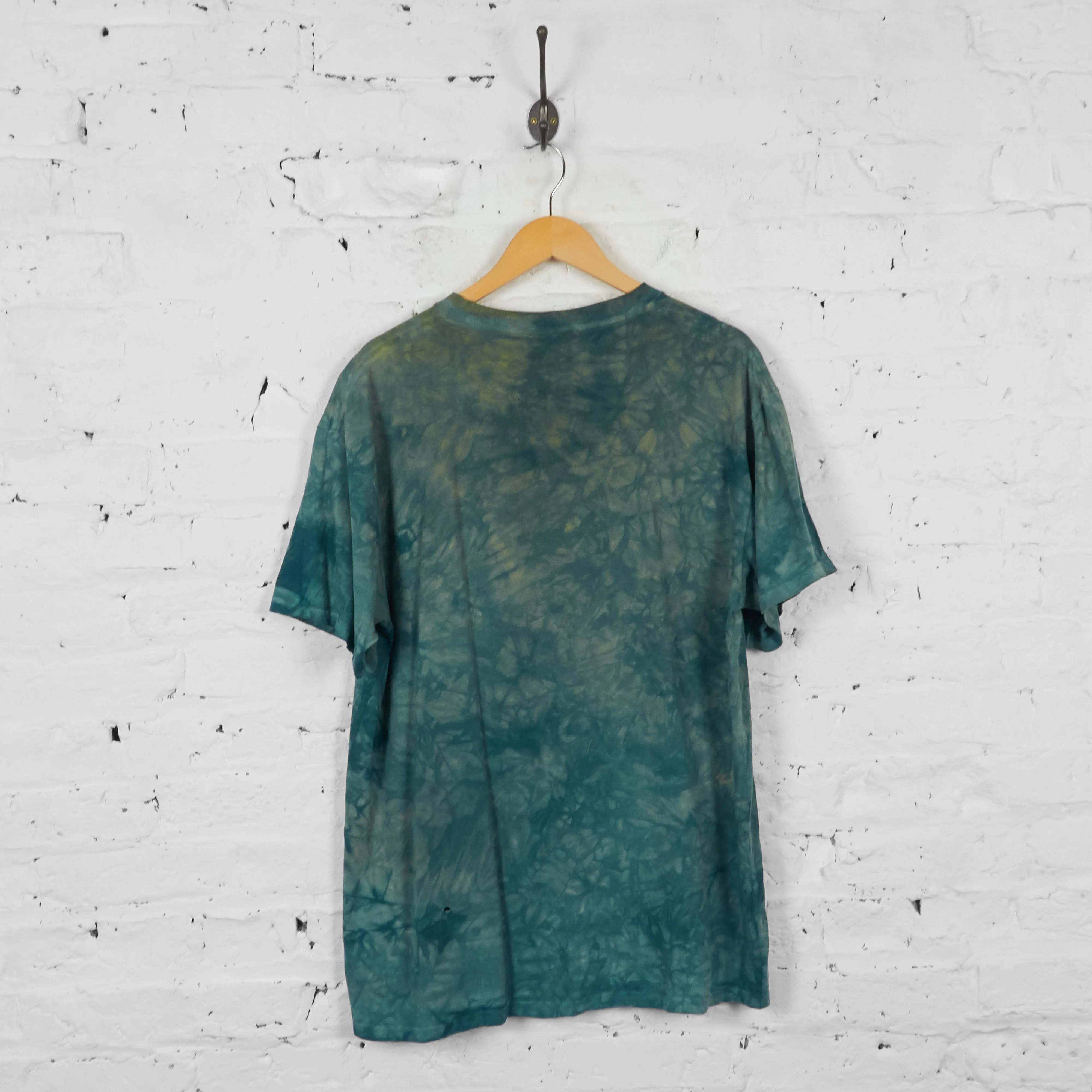 Vintage Tie Dye Robin T-shirt - Green - L