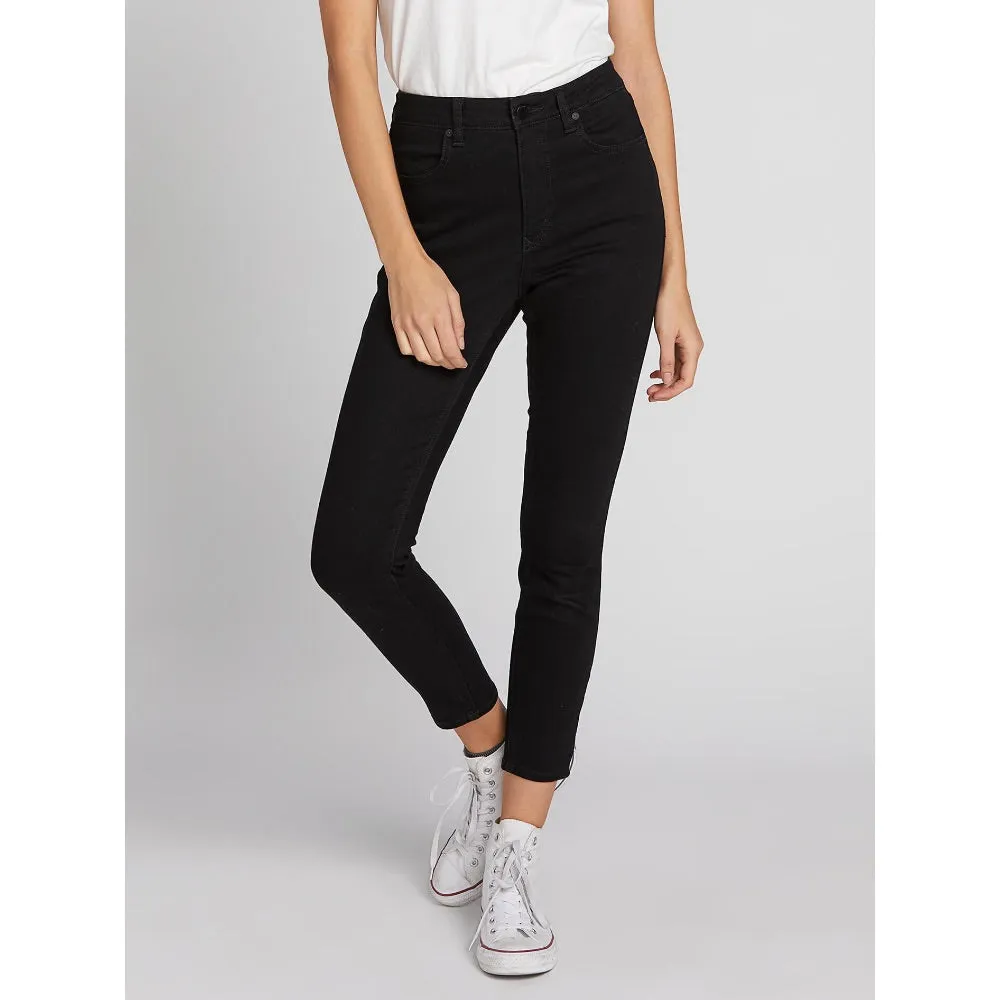 VOLCOM LIBERATOR HIGH RISE JEAN PREMIUM WASH BLACK