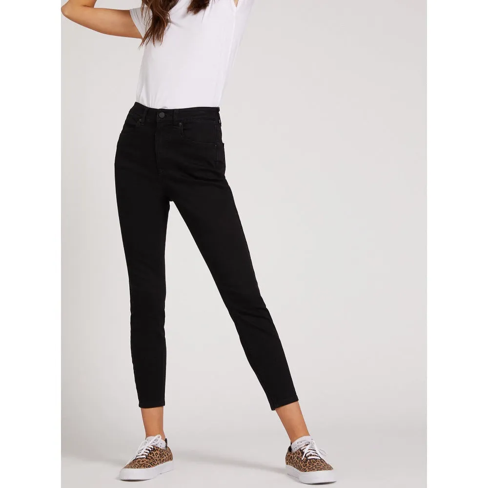 VOLCOM LIBERATOR HIGH RISE JEAN PREMIUM WASH BLACK