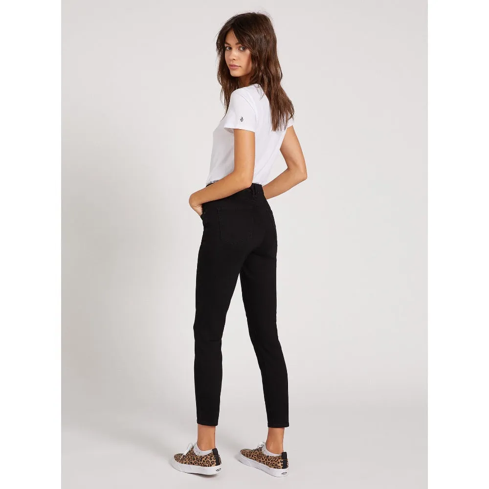 VOLCOM LIBERATOR HIGH RISE JEAN PREMIUM WASH BLACK