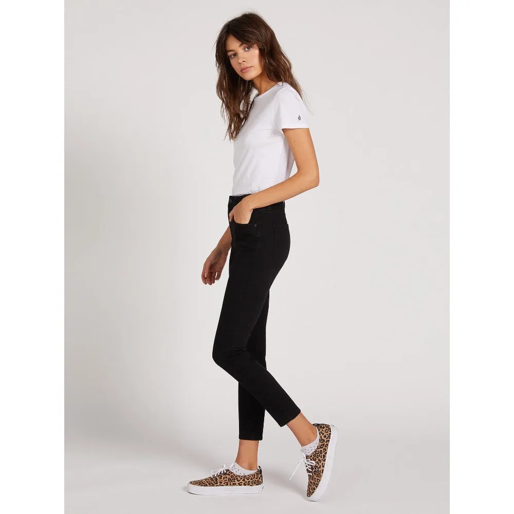 VOLCOM LIBERATOR HIGH RISE JEAN PREMIUM WASH BLACK