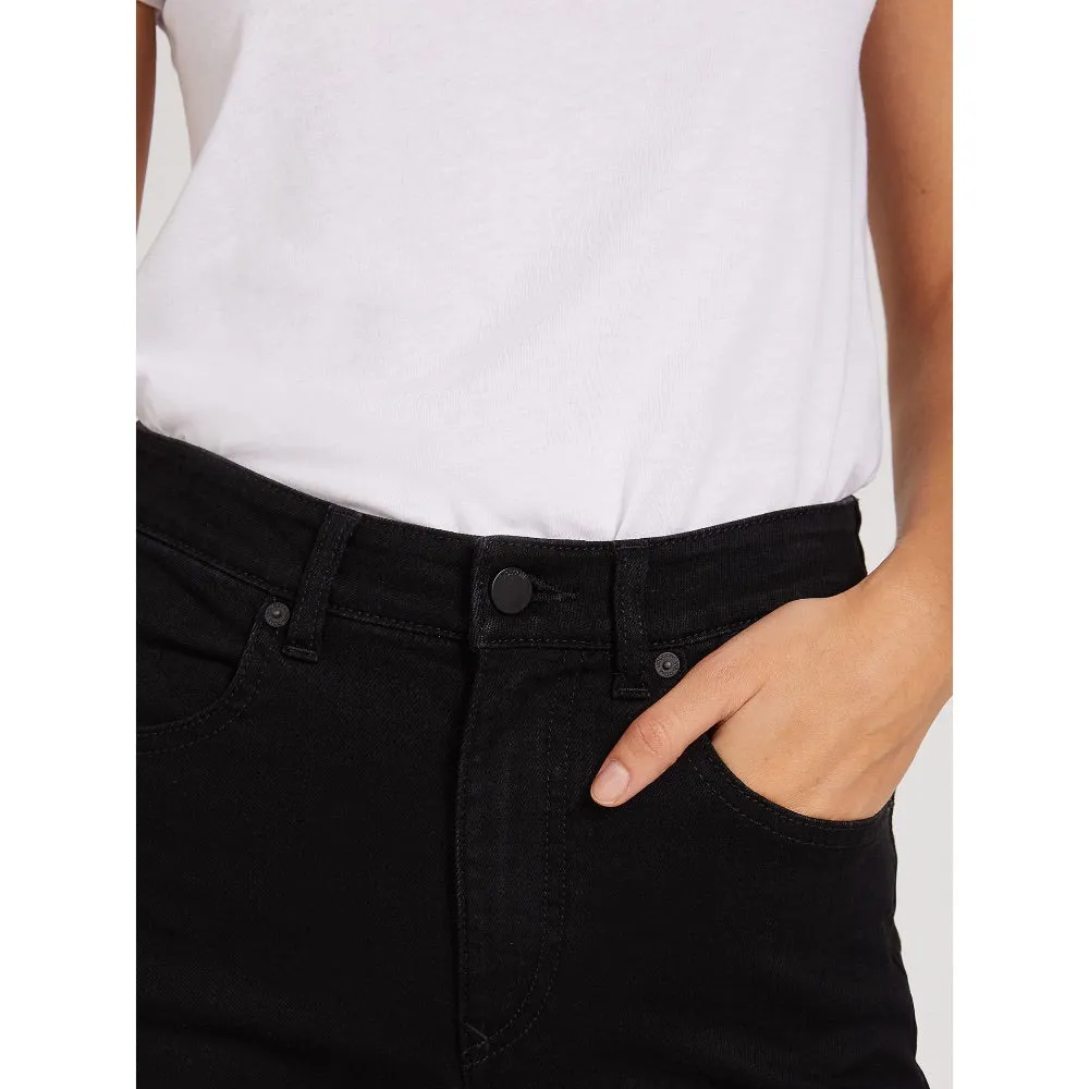 VOLCOM LIBERATOR HIGH RISE JEAN PREMIUM WASH BLACK