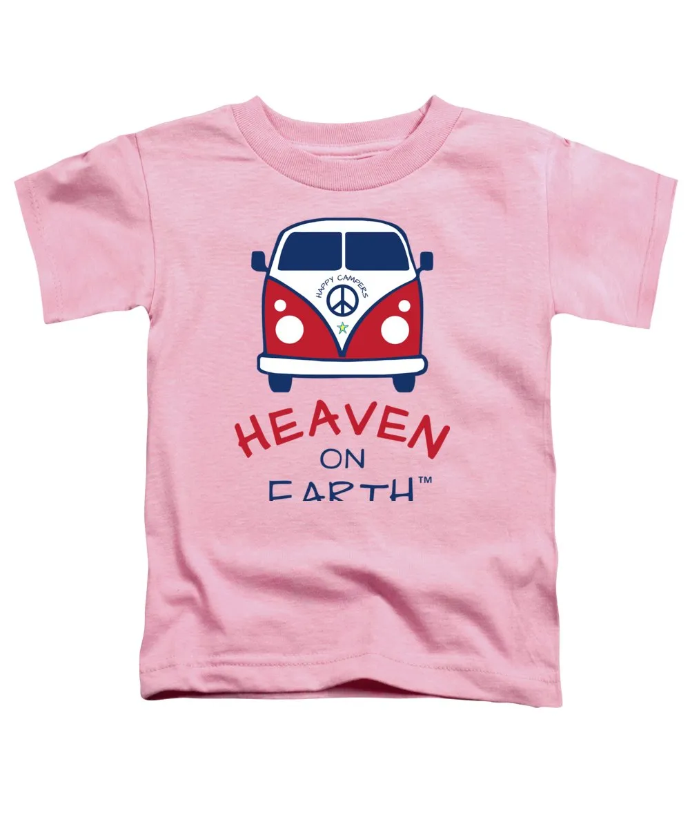 Vw Happy Camper Heaven On Earth - Toddler T-Shirt