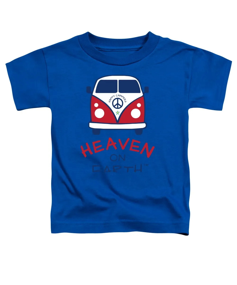 Vw Happy Camper Heaven On Earth - Toddler T-Shirt