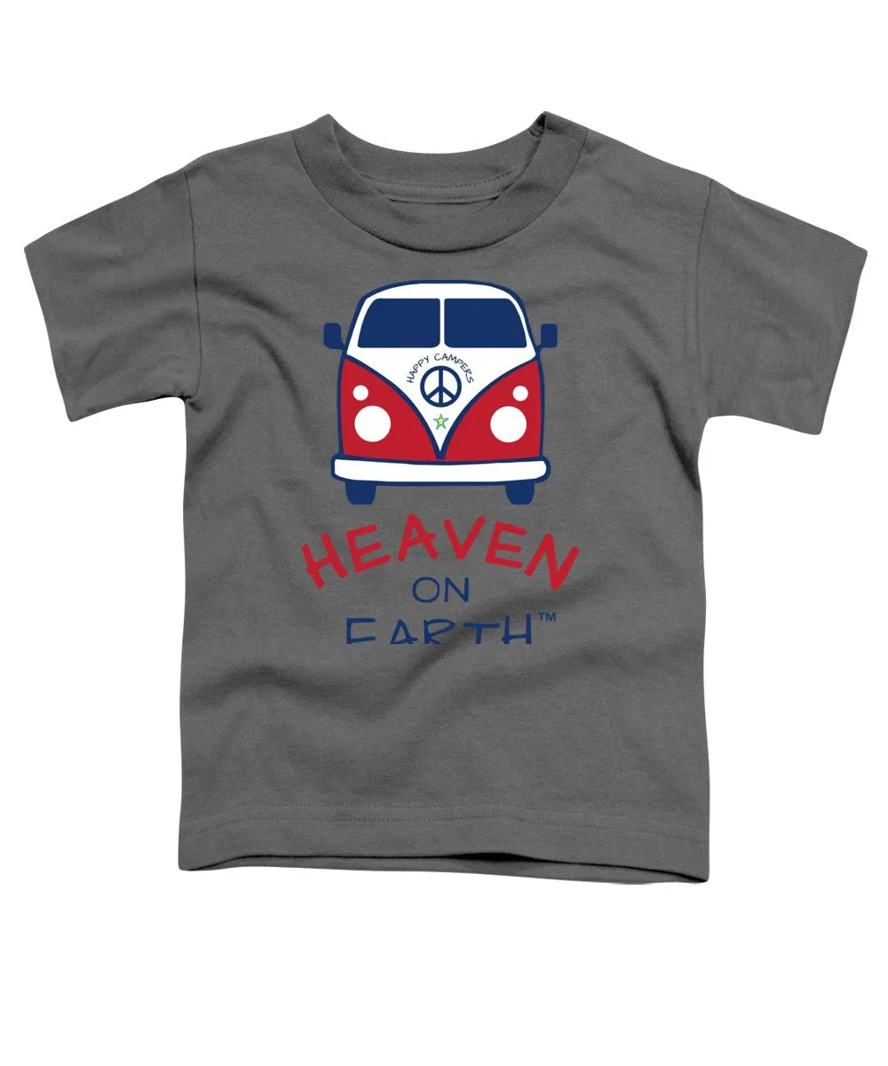 Vw Happy Camper Heaven On Earth - Toddler T-Shirt