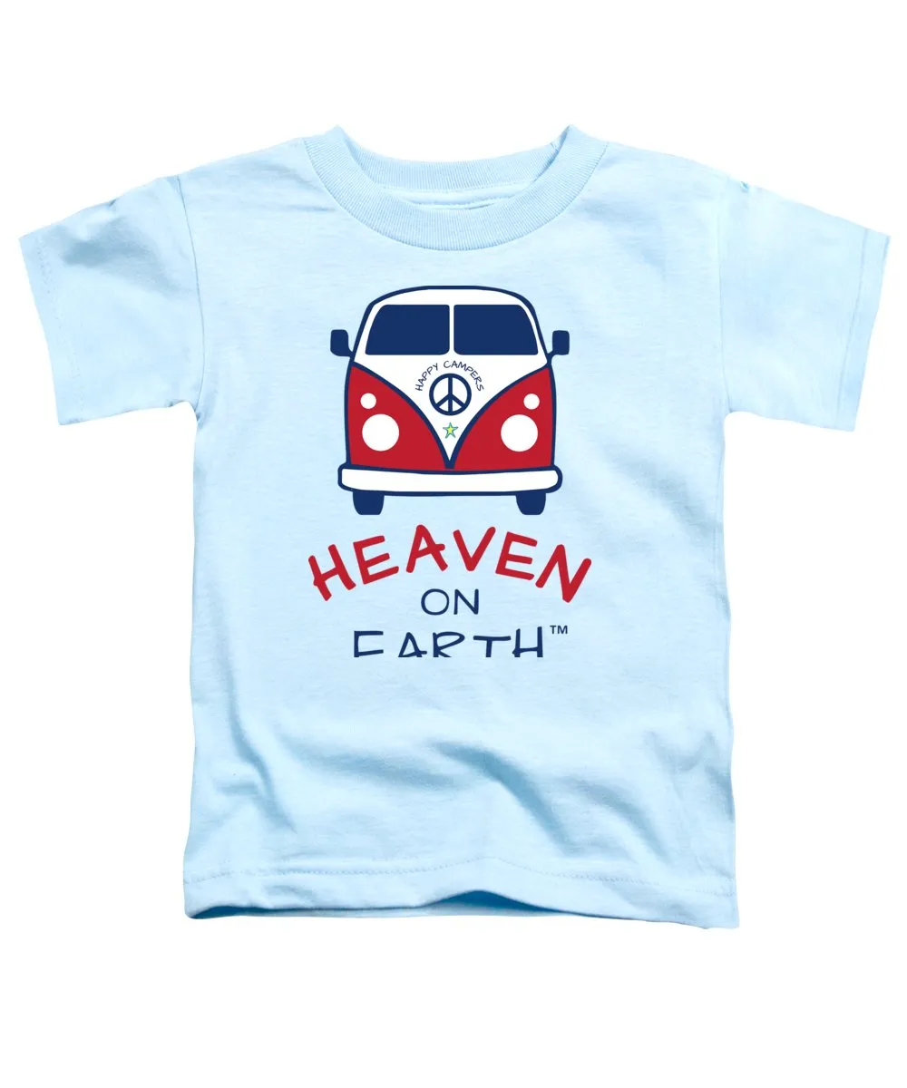 Vw Happy Camper Heaven On Earth - Toddler T-Shirt