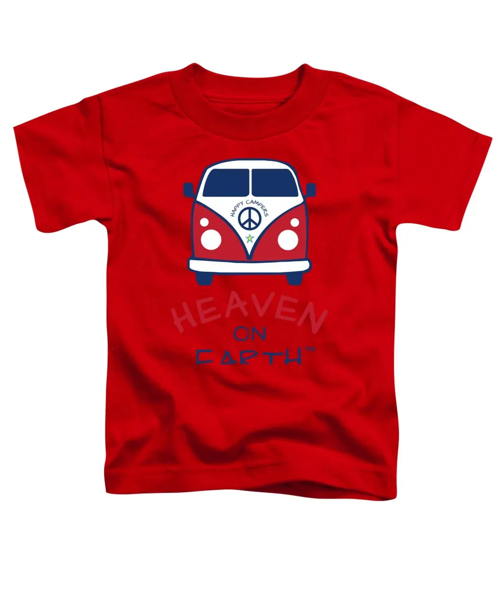 Vw Happy Camper Heaven On Earth - Toddler T-Shirt