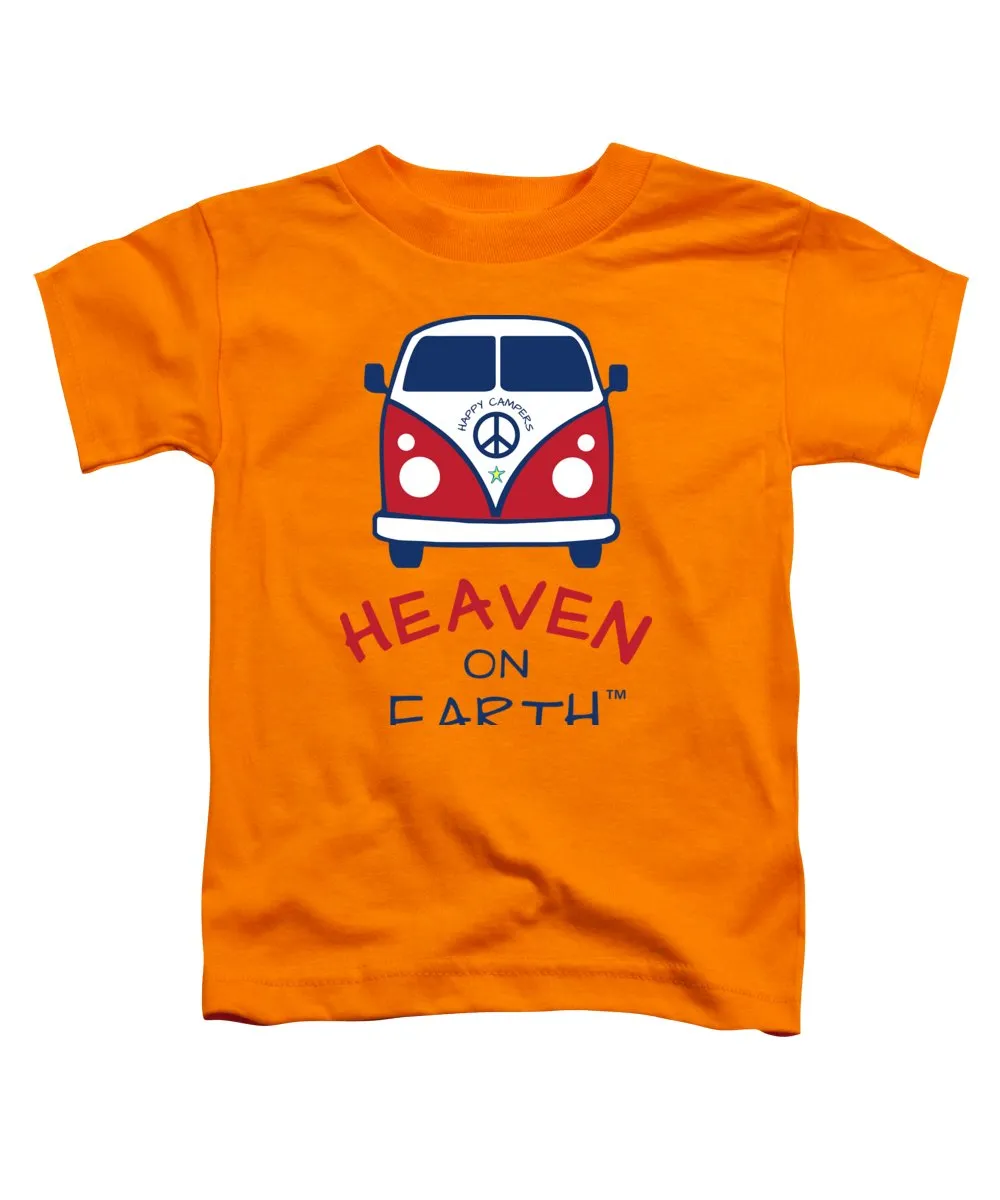 Vw Happy Camper Heaven On Earth - Toddler T-Shirt