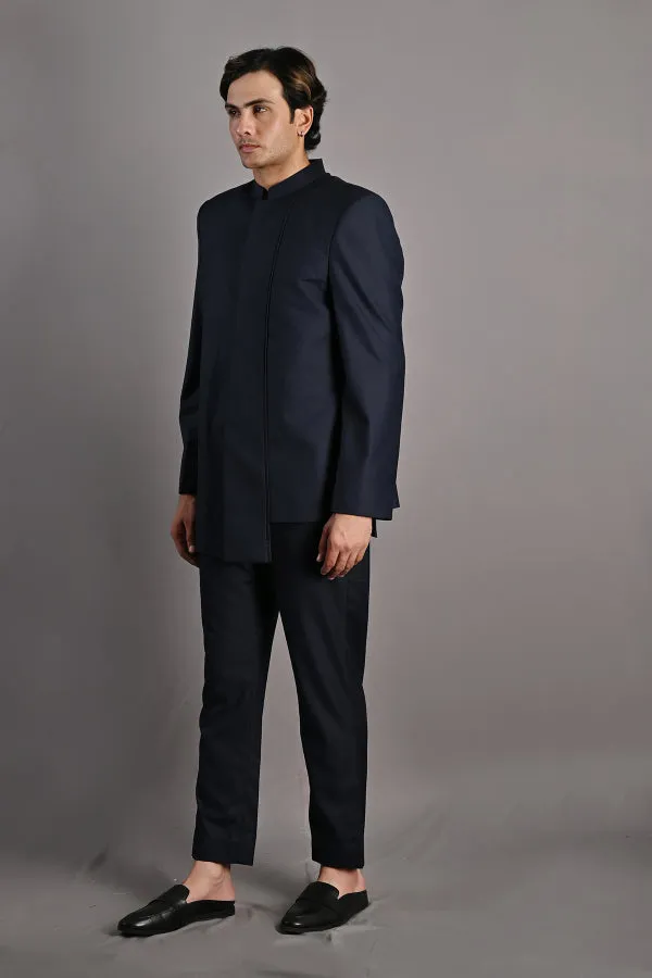 Waylon Asymmetric Bandhgala Jacket Set