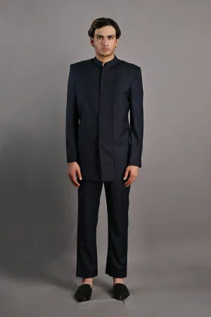 Waylon Asymmetric Bandhgala Jacket Set