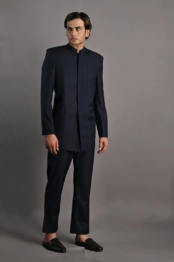 Waylon Asymmetric Bandhgala Jacket Set
