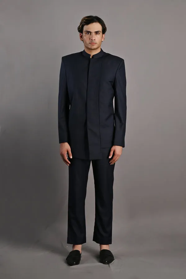 Waylon Asymmetric Bandhgala Jacket Set