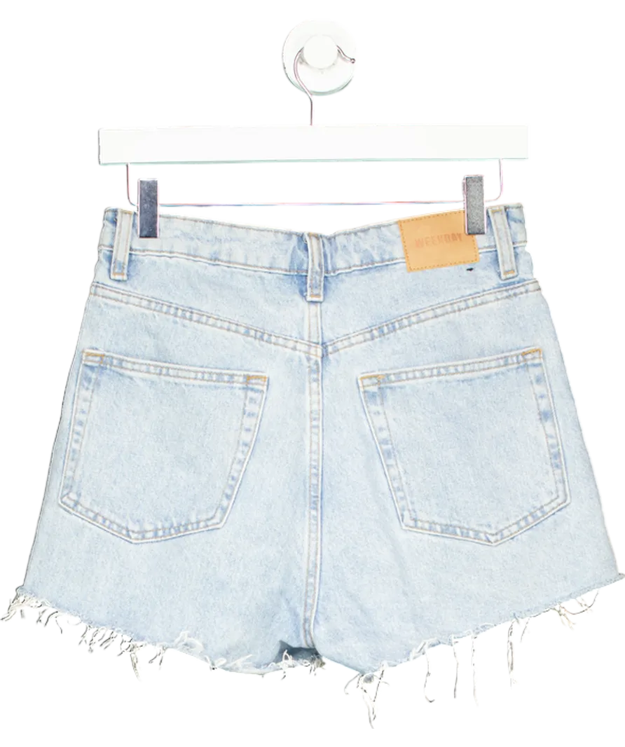 Weekday Blue Eya Denim Shorts W27