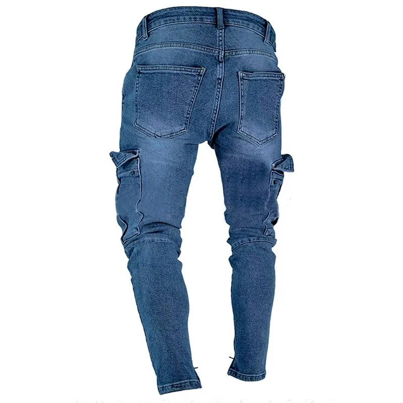 West Louis™ Trend Knee Hole Zipper Feet Jeans