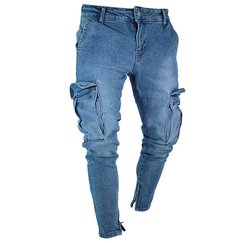 West Louis™ Trend Knee Hole Zipper Feet Jeans