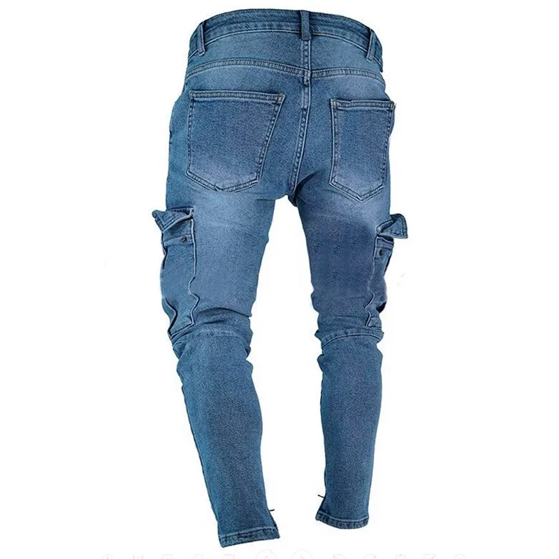 West Louis™ Trend Knee Hole Zipper Feet Jeans