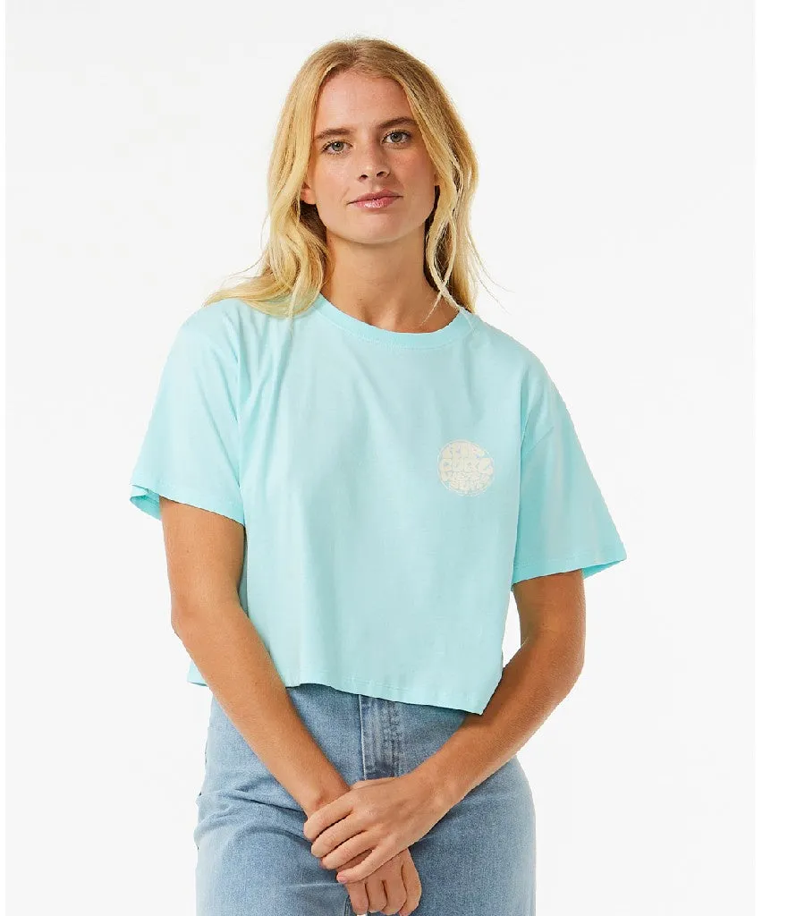 WETTIE ICON CROP TEE - SKY BLUE