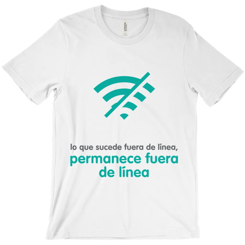What Happens Offline Adult T-Shirts (Spanish)