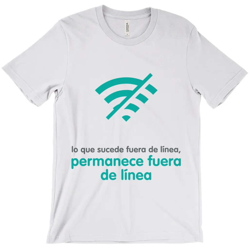 What Happens Offline Adult T-Shirts (Spanish)